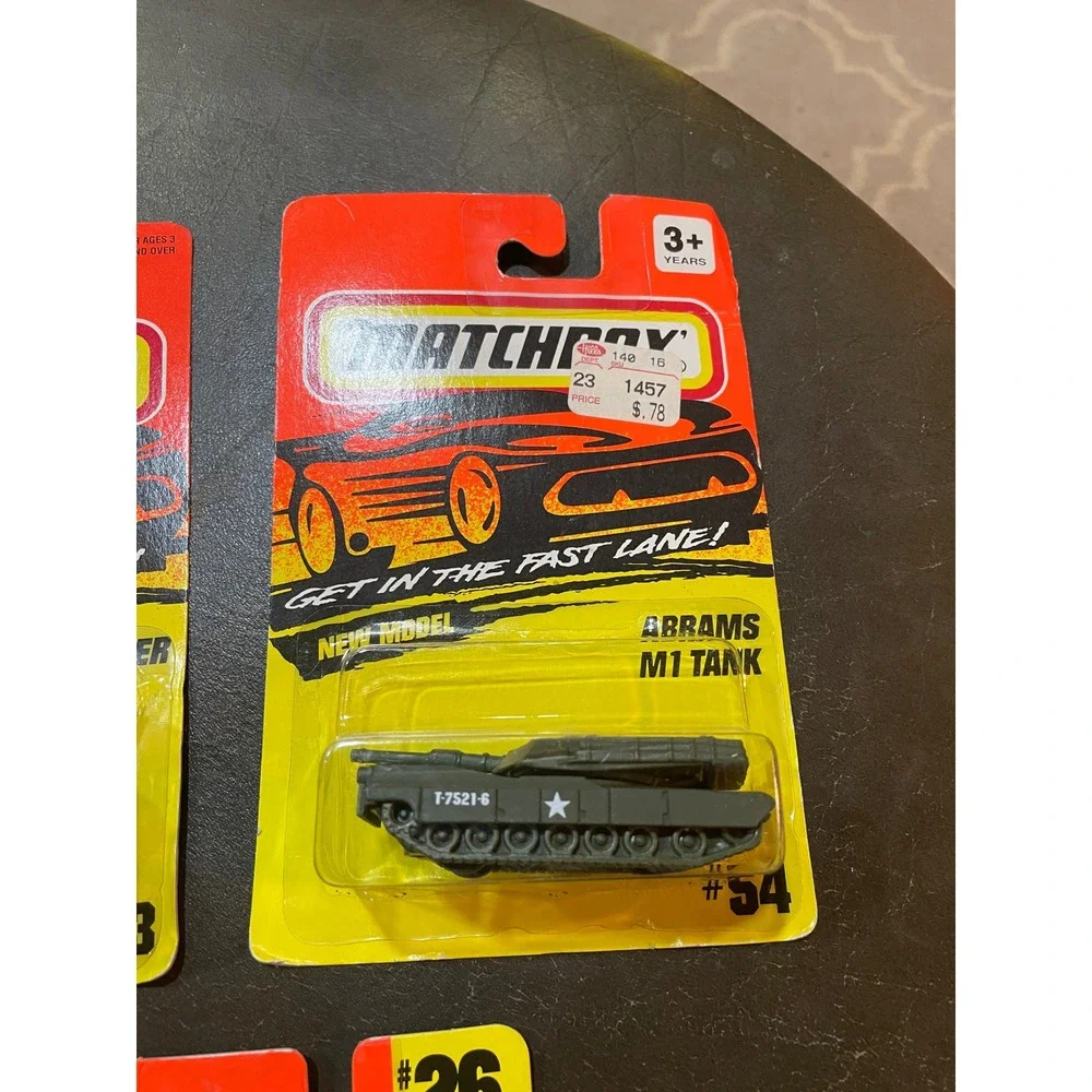 Vintage Matchbox Lot of 5 NIP Abrams Tank Chevy Van Excavator Rothwheeler 90s